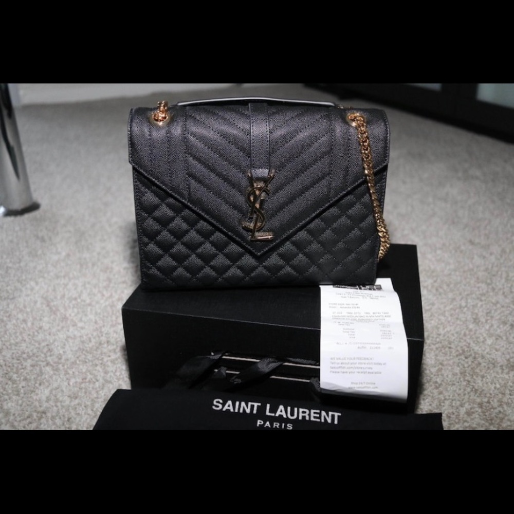 Saint Laurent medium envelope bag.